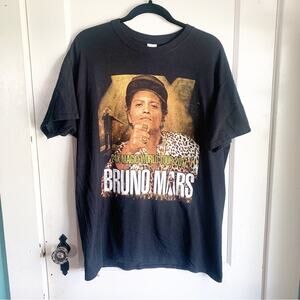 Bruno Mars 24K Magic World Tour 2017 Concert T-Shirt Graphic Tee Music Gildan L